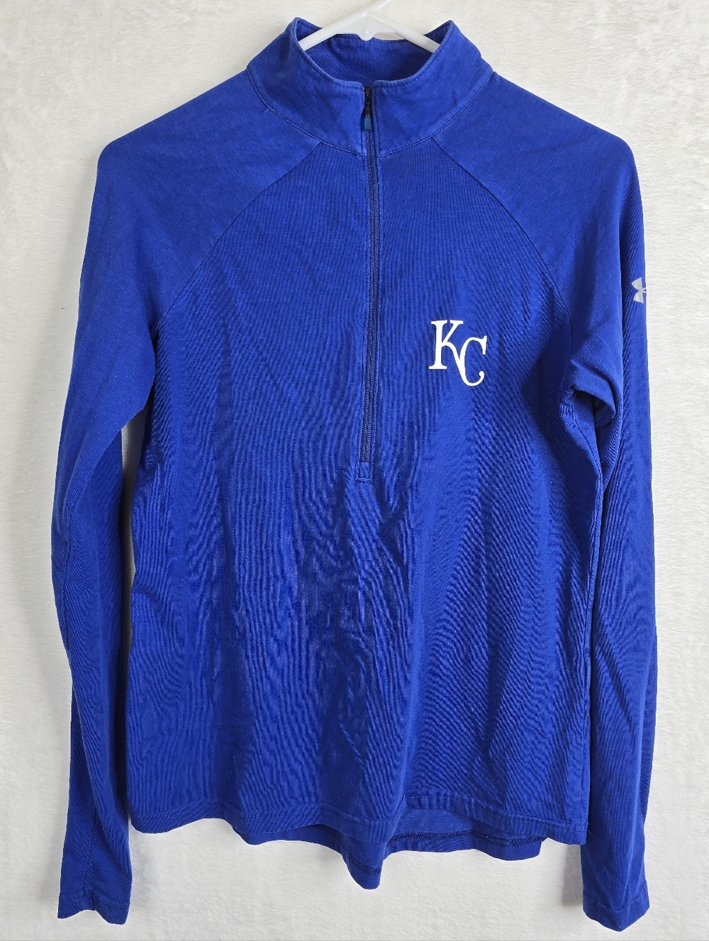 Under Armour Kansas City Royals Quarter Zip Small Blue MLB HeatGear Pullover
